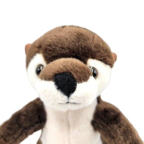 The Petting Zoo Sea Otter Realistic Plush Brown 10" Standing Stuffed Animal 2007 - Picture 2 of 10